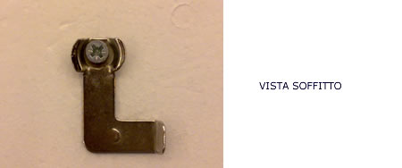 Fissaggio chiavette a soffitto